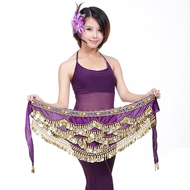 YiJee Professionelle Bauchtanz 328 Münzen Gürtel Wrap