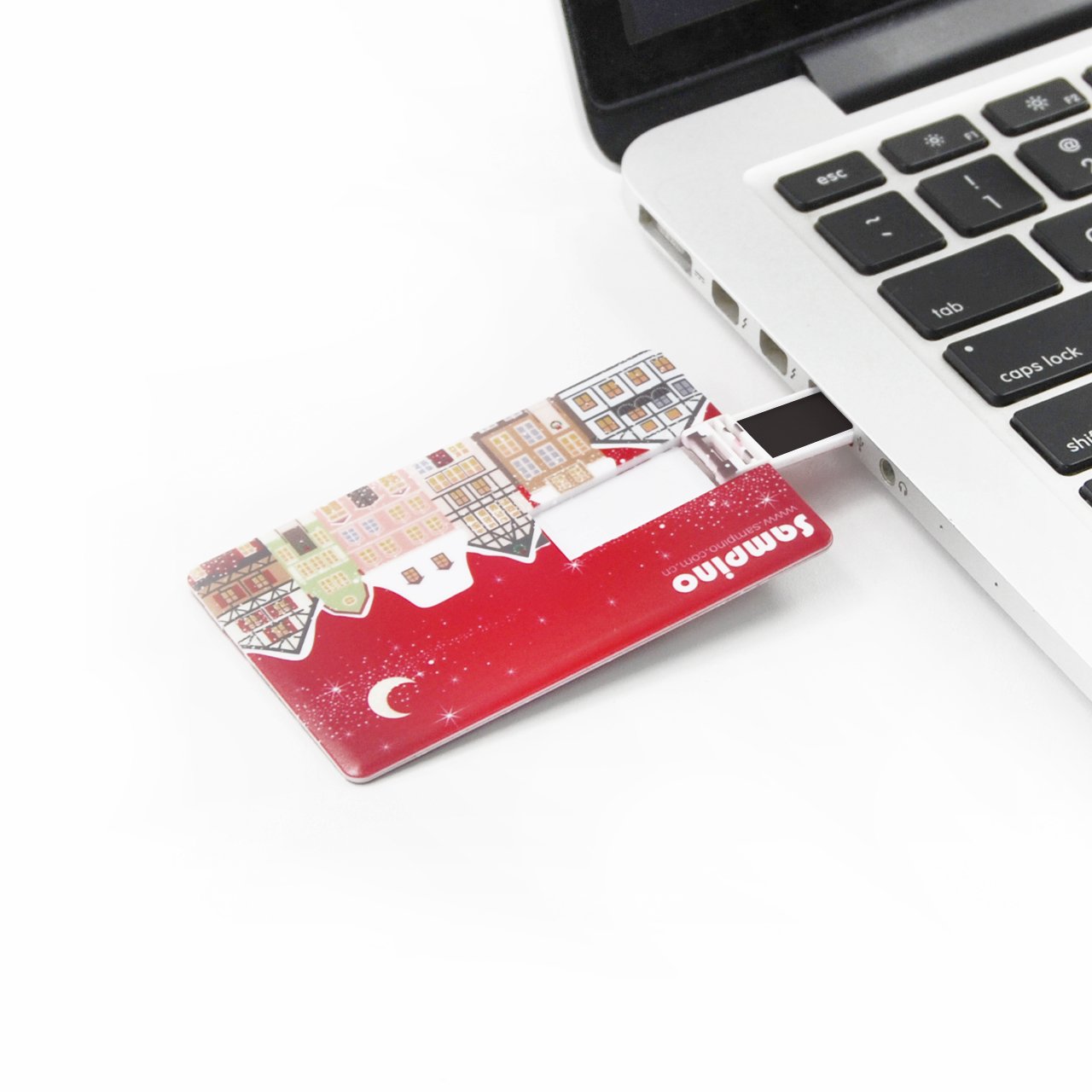 Sampino USB 2.0 Flash Drive 16GB ,Credit Card Bank Card Shape USB Flash Drive Pen Drive Memory Stick. Compatible for Win98/ME/2000/XP/Vista/7, Mac OS 9.X/Linux2.4