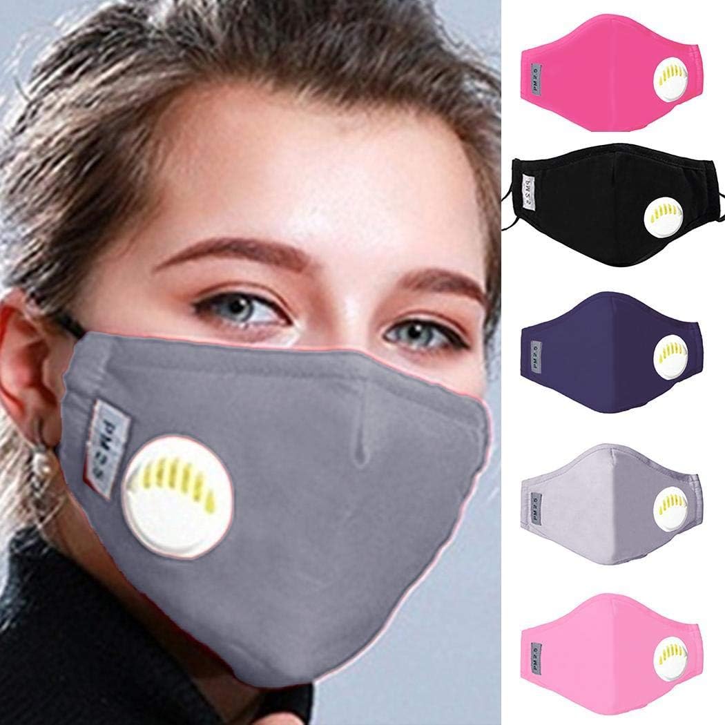 kaimu Dust Mask PM2.5 Activated Carbon Filter Adult Children Masks with Valve Adult Helmets Protective Mask Face Cover