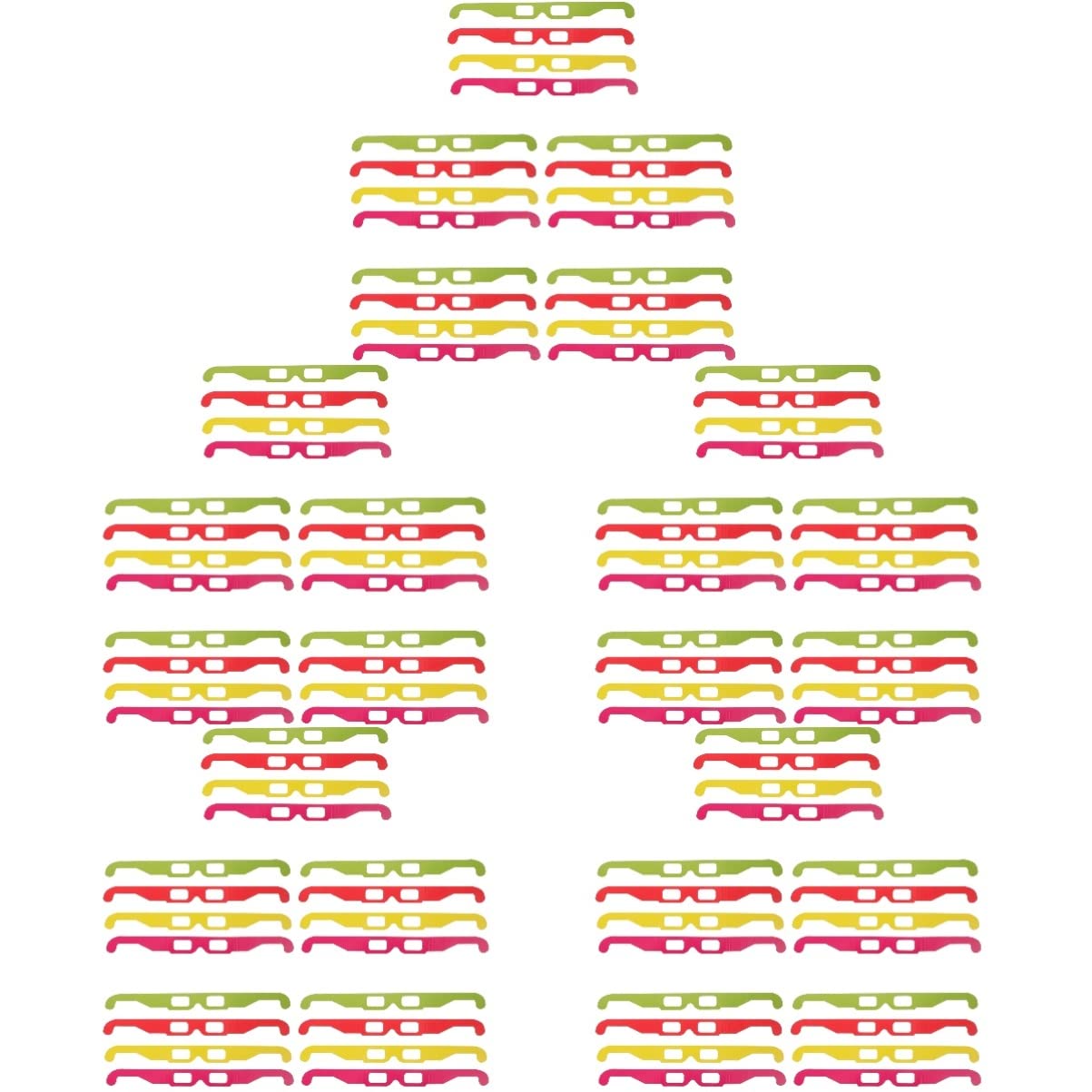 KOMBIUDA 3D Glasses with Lightweight Cardboard Frame and Pet Lens Portable Eyewear for 3D Movies Gaming Home Cinema Kids Adults