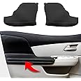 KBH Door Panel Armrest Cover Replacement for Honda Odyssey 2011-2017, Vinyl Leather, Car Door Arm Rest Replace Skin Upholstery, Anti-Scratch, 1 Pair, Black (Leather Part Only)