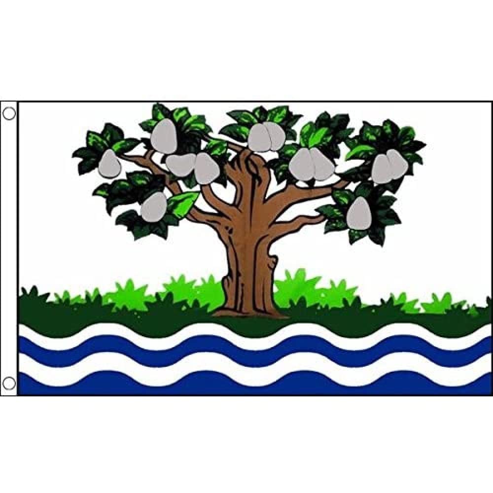AZ FLAG - Worcestershire Old County Flag - 3x5 Ft - 100D Polyester County Of Worcs. - England Banner with Two Metal Grommets - Fade Resistant - Vivid Colors - 3' x 5' Feet - 150x90 Cm