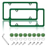 2PCS Colorful Car License Plate Frames with Gaskets