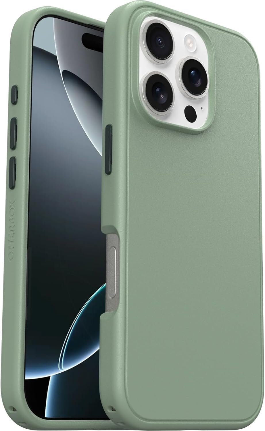 OtterBox iPhone 16 Pro - Symmetry MagSafe Case - Ultra-Slim - Raised Edges Protect Camera & Screen - Non-Retail Packaging - Sagebrush (Green)