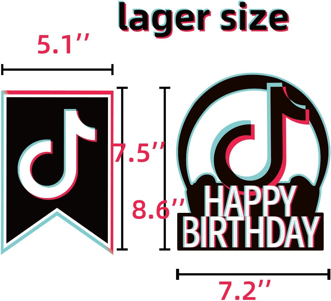 Tik Tok Birthday Banner With Super Large Tik Tok Cake Topper Tik Tok Party Decor Happy Birthday Music Theme For Tik Tok Party Supplies For Girls Boys Birthday Supplies Toys Games Connitglobal Tik Tok Birthday Banner With Super Large Tik Tok Cake Topper Tik Tok Party Decor Happy Birthday Music Theme For Tik Tok Party Supplies For Girls Boys Birthday Supplies Toys Games Connitglobal