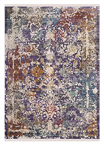 Safavieh Sutton Collection SUT403F Lavender and Ivory Runner (3' x 12')