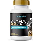 Juvenon Alpha Gold Male Testosterone Booster for Men - T-Support & Male Vitality with KSM-66 Ashwagandha + Fenugreek + Boron Citrate + Saw Palmetto, Non-GMO Vegetarian Capsules
