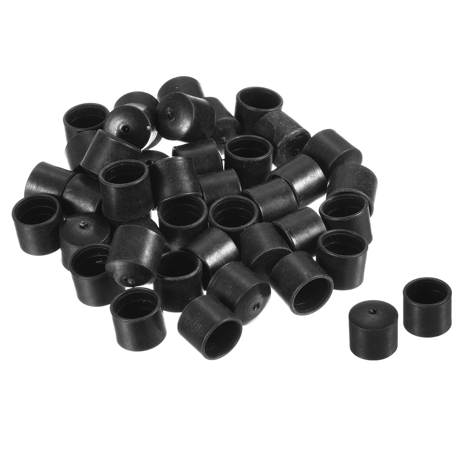 Photo 1 of MECCANIXITY Garden Cane Caps 0.43" Inner Dia Plastic Flat Plants Stakes End Caps for Garden Vine Bamboo Sticks Black Pack of 80