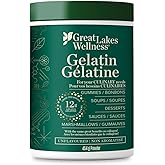 Great Lakes Wellness Beef Gelatin Powder for Culinary Needs - Perfect for Gummies, Marshmallows, Desserts and more - Unflavou