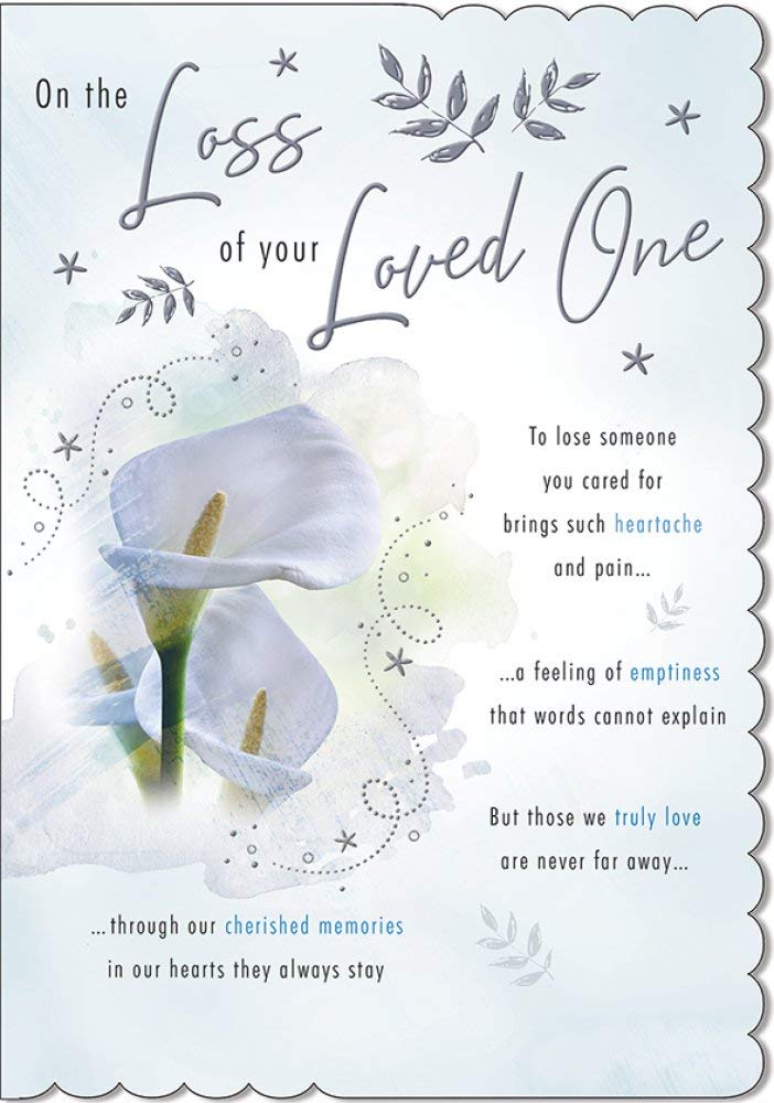 Piccadilly Greetings Piccadilly Greetings Traditional Occasion Card Sympathy - 9 x 6 inches,white