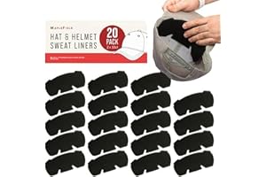 Maplefield Ultra Absorbent 3-Layer Disposable Hat & Helmet Sweat Liner – Stops Stains, Protects Face & Eyes from Sweat