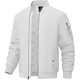 BGOWATU Men's Jacket Windproof Quilted Bomber Jackets Casual Fall Winter Warm Padded Coats Outwear
