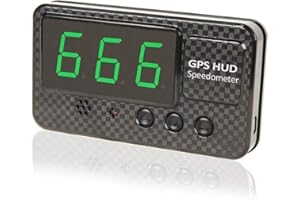 COOLOUS Universal Car HUD Head Up Display, C60S Digital GPS Speedometers with MPH Speed Alert Fatigue Driving Alarm 3.0 inch LED Screen,for All Cars