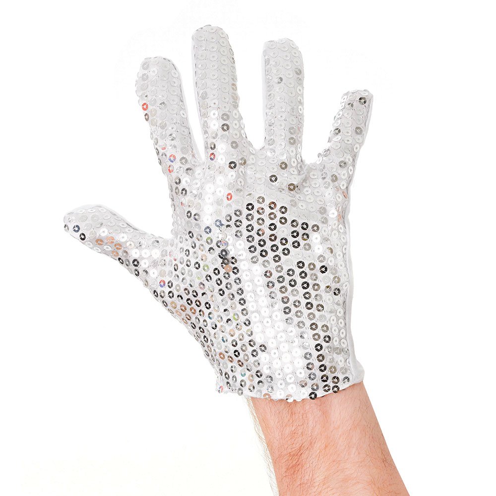 Bristol Novelty BA1093 Sequin Glove | Unisex | White Adult, One Size Halloween