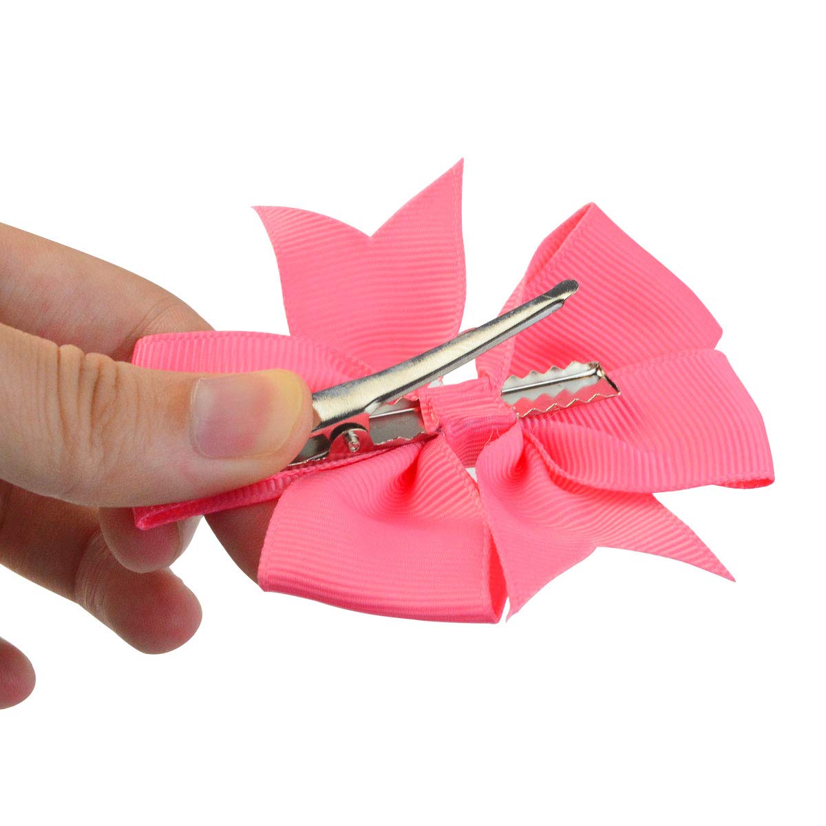 20 pcs 3 inch Hair Bows, baotongle Boutique Hair Bows Girls Kids Alligator Clip Grosgrain Ribbon Hair Clips for Baby Girls Teens Toddlers Friends