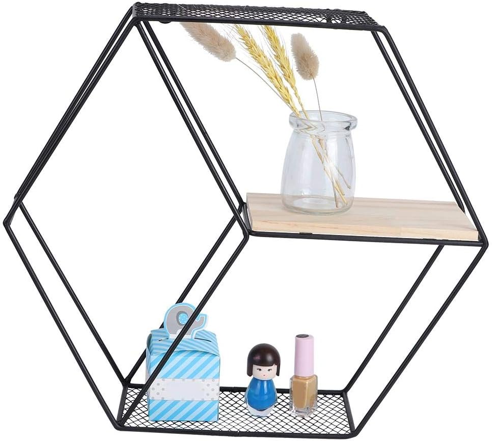 Étagères Murales Hexagonales En Bois Gris (Olive) - Hexagone, Étagères En Nid D'Abeille