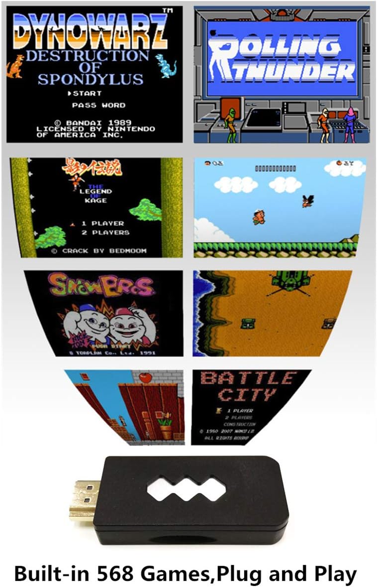 No.eight Wireless Old Arcade Classic Retro Video Game Console with 568 Video Games, Plug and Play Video Handheld Game Console: Toys & Games