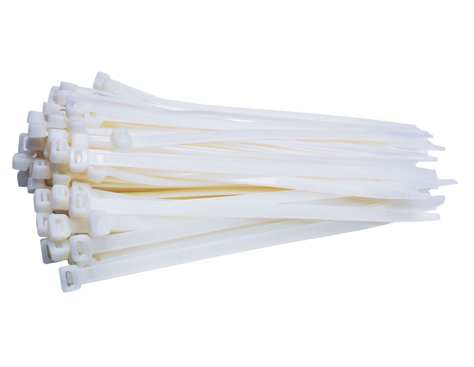 Damstone Professional Cable Ties Industrial Quality White 300 mm x 7.6 mm for Industrial PC Bicycle XXL Nylon Cable Ties Strong Wide White 54.4 kg Pulling Force Pack of 100