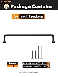 JIASENBAO Black Cabinet Bar Pulls 7.56" Hole Center