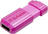 Verbatim PinStripe 64GB USB 2.0 Flash Drive Hot Pink Sliding Connector Laptop TV view 5