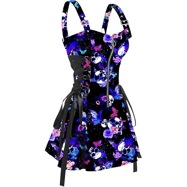 Amazon.com: Ailsi Black Halloween Dress for Women Skull Printed Bodycon  Ruched Long Sleeve Side Drawstring Dresses AIL24021-4-XL : Clothing, Shoes  & Jewelry