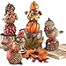 Fall Harvest Bird Sitter Decorations - Set of 4