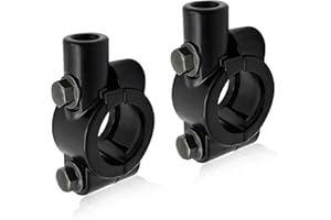 FSTURIOS 2PCS Motorcycle Mirrors Mounts, 7/8" Handlebar Mirror Mount Clamp Adaptor with 10mm Thread, Aluminum Alloy Rearview Mirror Bracket Clamp for Motorcycle Dirt Bike Scooter