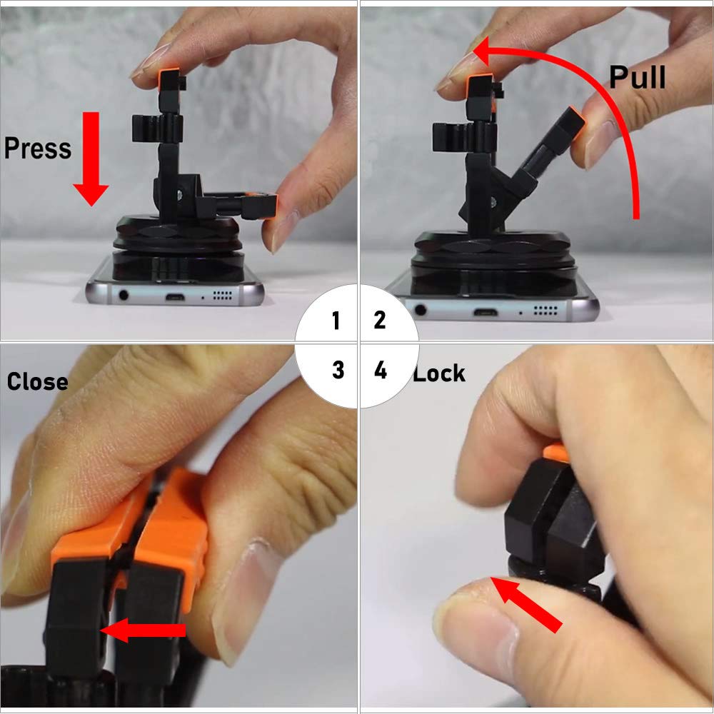 Heavy Duty Suction Cup, TEKPREM 2 Pack Suction Cups Removal Repair Tool Kit for iMac,Laptop,Computer,iPhone, Camera and Other LCD Screens or Glass Replacement