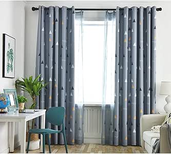 QYDF Dormitorio geométrica Blackout Cortinas para la Sala de Estar