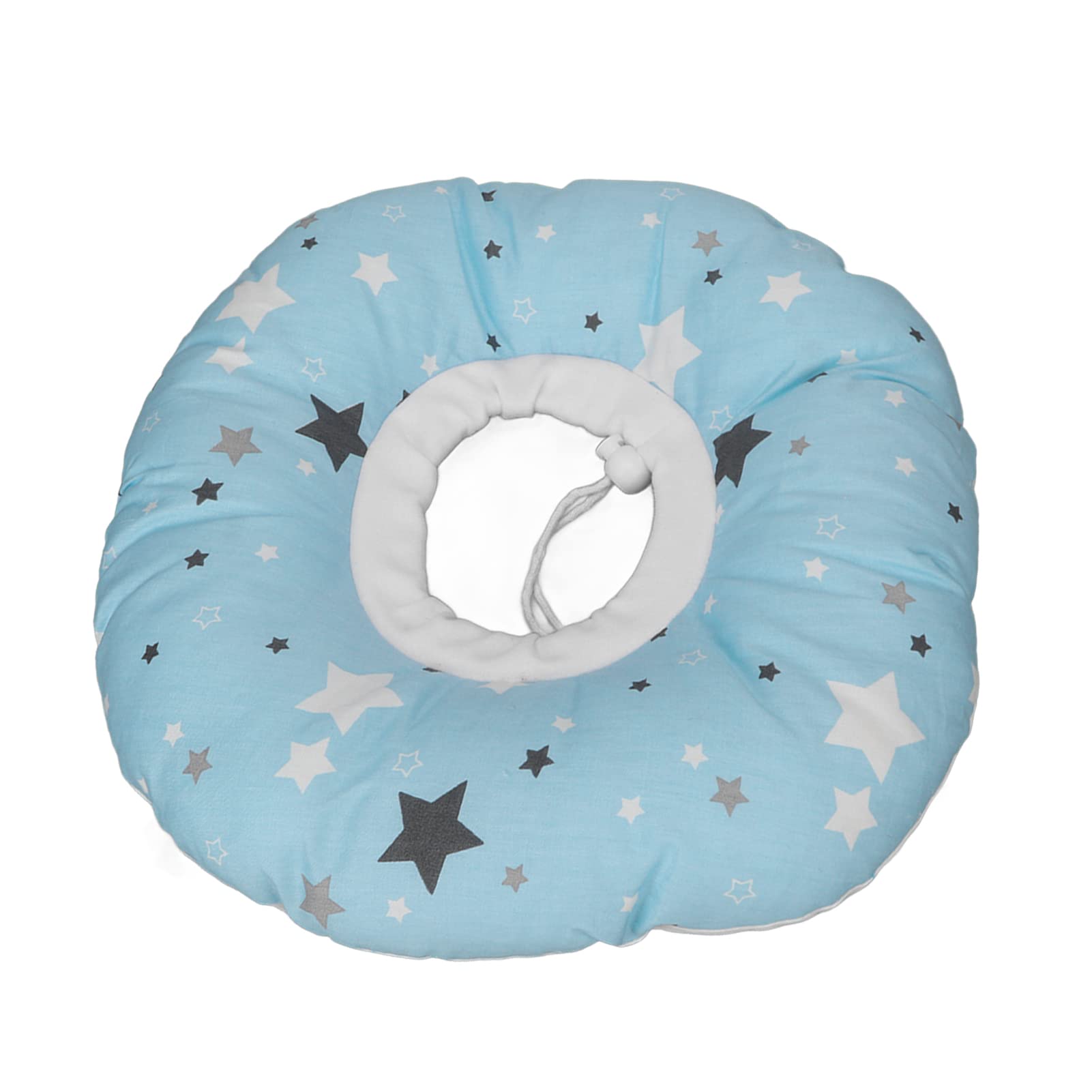 Ear Piercing Pillow for Side Sleepers, Ear Guard Pillow with Ear Hole for Releasing Ear Pain Ear Inflammation Pressure Sores, Support Neck Head, Light Blue Star Pattern