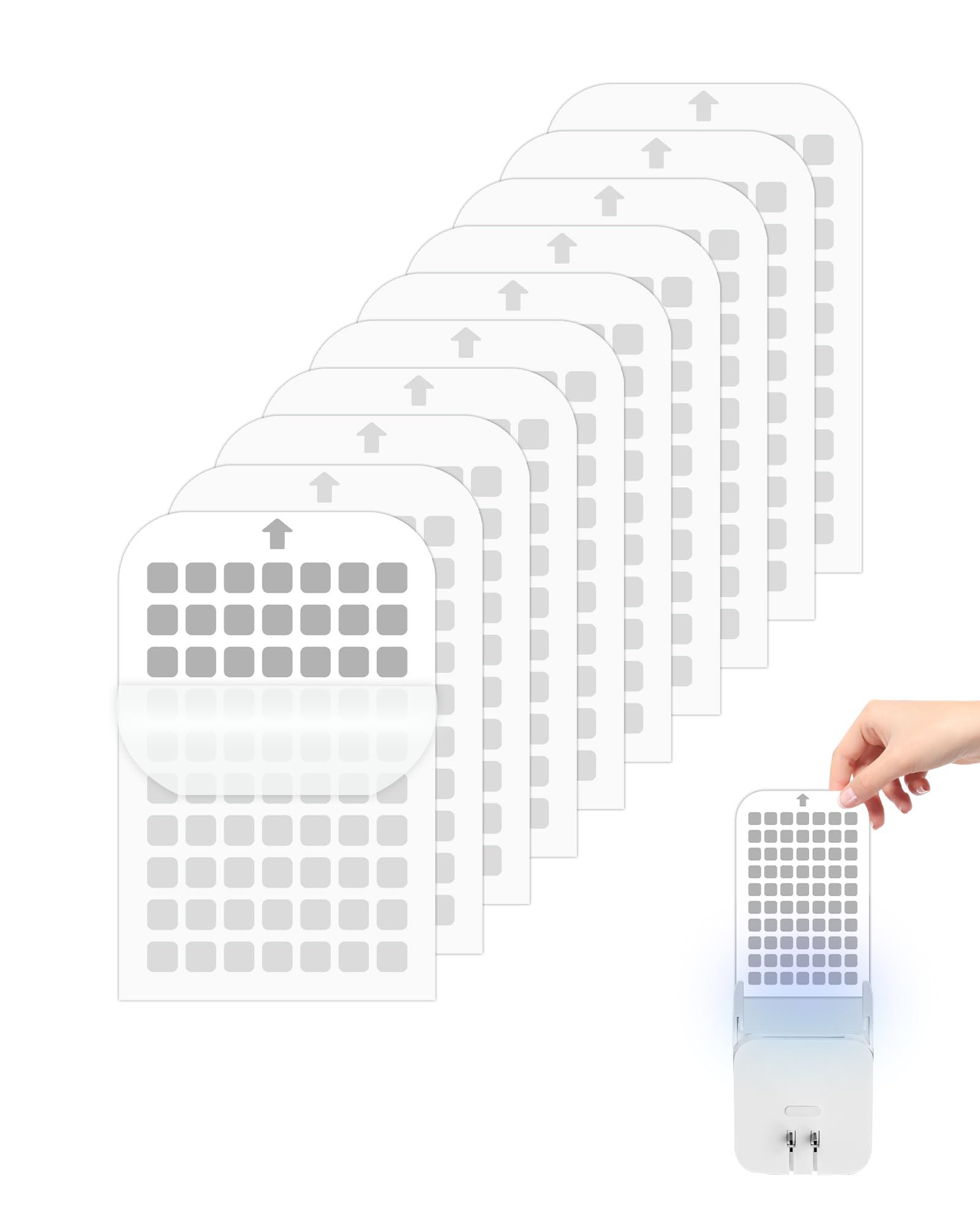 Photo 1 of 10 Pack Flying Insect Trap Refill Compatible with Mosalogic UVA Fly Insect Trap, Replacement Sticky Glue Cards for Kiwinurse UVLA1001 Plug-in Mosquito Killer Indoor