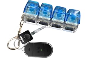 Keyboard Fidget Clicker, 4-Button Sound Keychain Toy, Funny Clicky Stress Relief Toy, Portable FingerDecompression Keyring, w