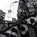 Svuencio Women's Plus Size Sexy Lingerie Black Mesh Babydoll Set with Polka Dots