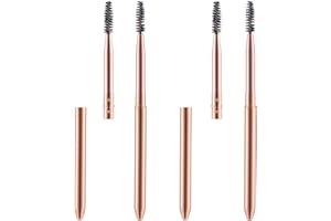 EKYSSO 2PCS Mascara Brushes with Cap, Mascara Spoolies, Reusable Eyebrow Eyelash Brushes, Lash Wands Applicator, Spoolies Bru