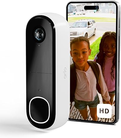Arlo HD Doorbell Camera Wireless Outdoor WiFi 180° View Night Vision UK