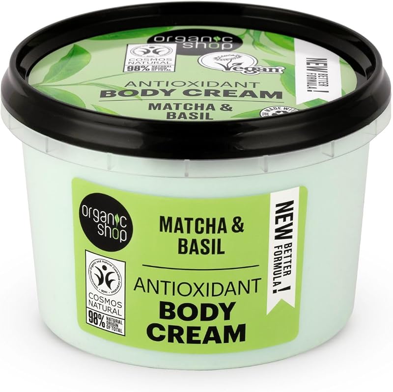 Organic Shop Body Cream Antioxidant Matcha Basil 250 ml