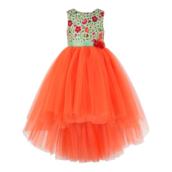 orange colour frock