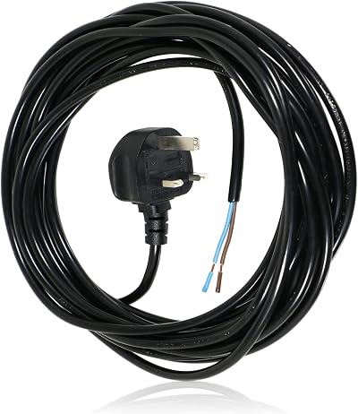 Spares2go Mains Power Cable & Plug for Numatic Henry Hetty Vacuum Cleaner