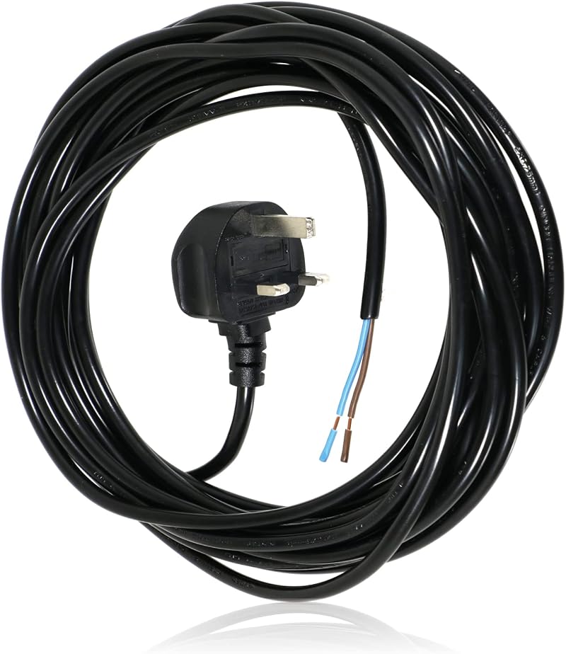 Spares2go Mains Power Cable & Plug for Numatic Henry Hetty Vacuum Cleaner