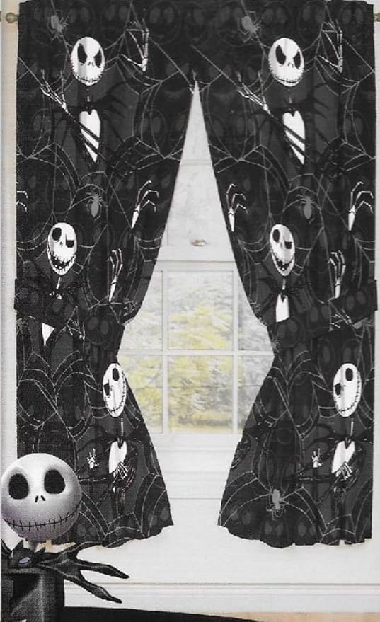 Original Nightmare Before Christmas Curtains Drapes 4 Pieces Set