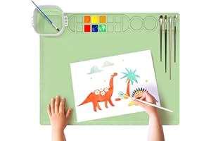 JAGOCY Silicone Craft Mat with Collapsible Cup - 20"X16" Non-Stick Surface for Painting, Sculpting, and Resin Hot Glue Projects-Ideal for Adults and Kids as Birthday Gift Graduation Gift