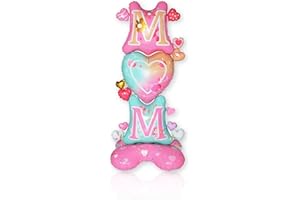 SKTMH Mother's Day Standing Balloon, Mom Standing Aluminum Balloon, Happy Mother Day Foil Balloons Love You Mom Balloons for 