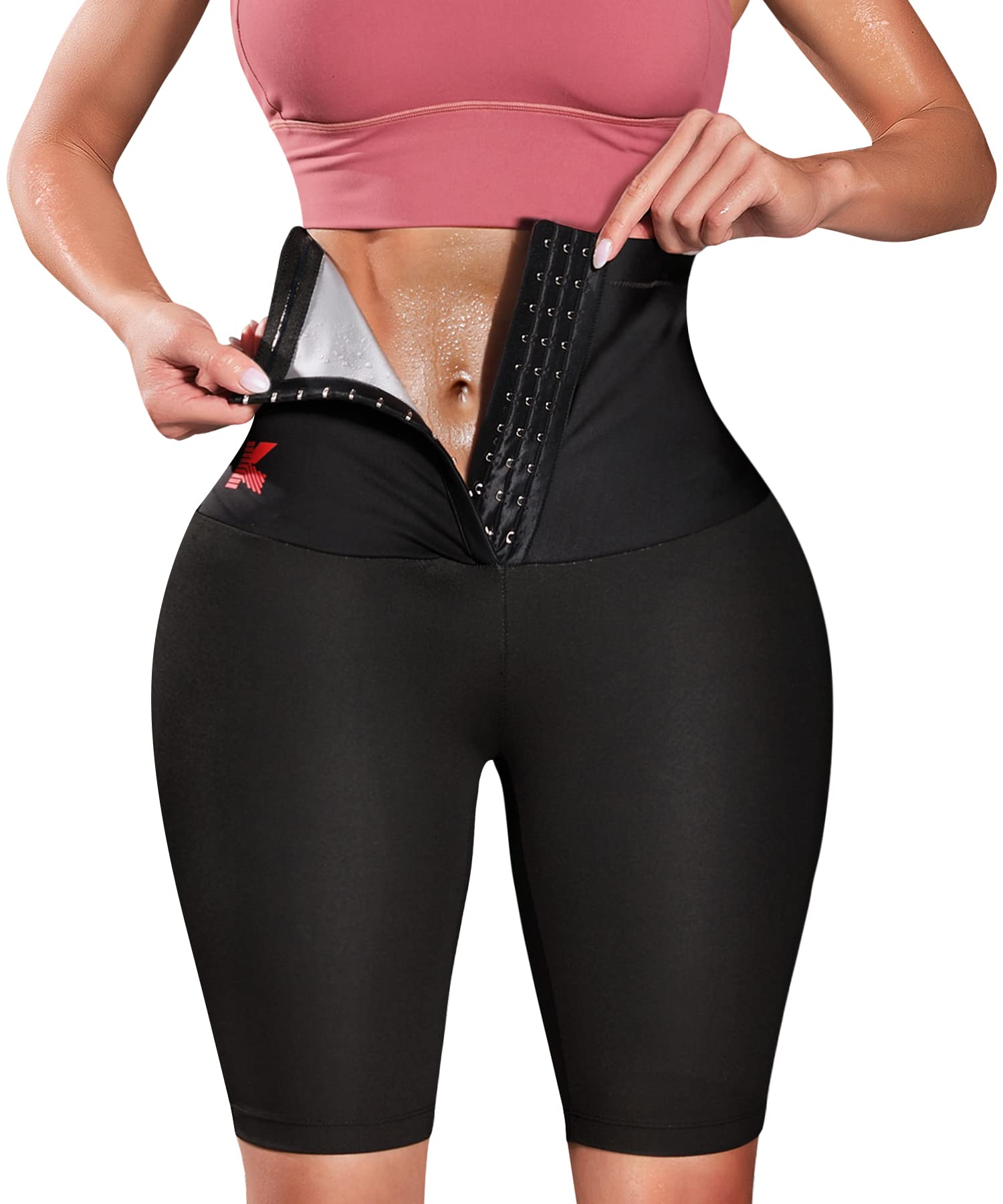 Photo 1 of KUMAYES Sauna Sweat Pants for Women High Waist Slimming Shorts Compression Thermo Workout Exercise Body Shaper Thighs Size Unknown