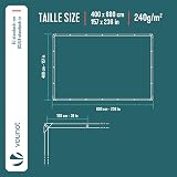 VOUNOT 4x6m Waterproof Tarpaulin 240 g/m² Heavy Duty Ground Sheet Green view 3