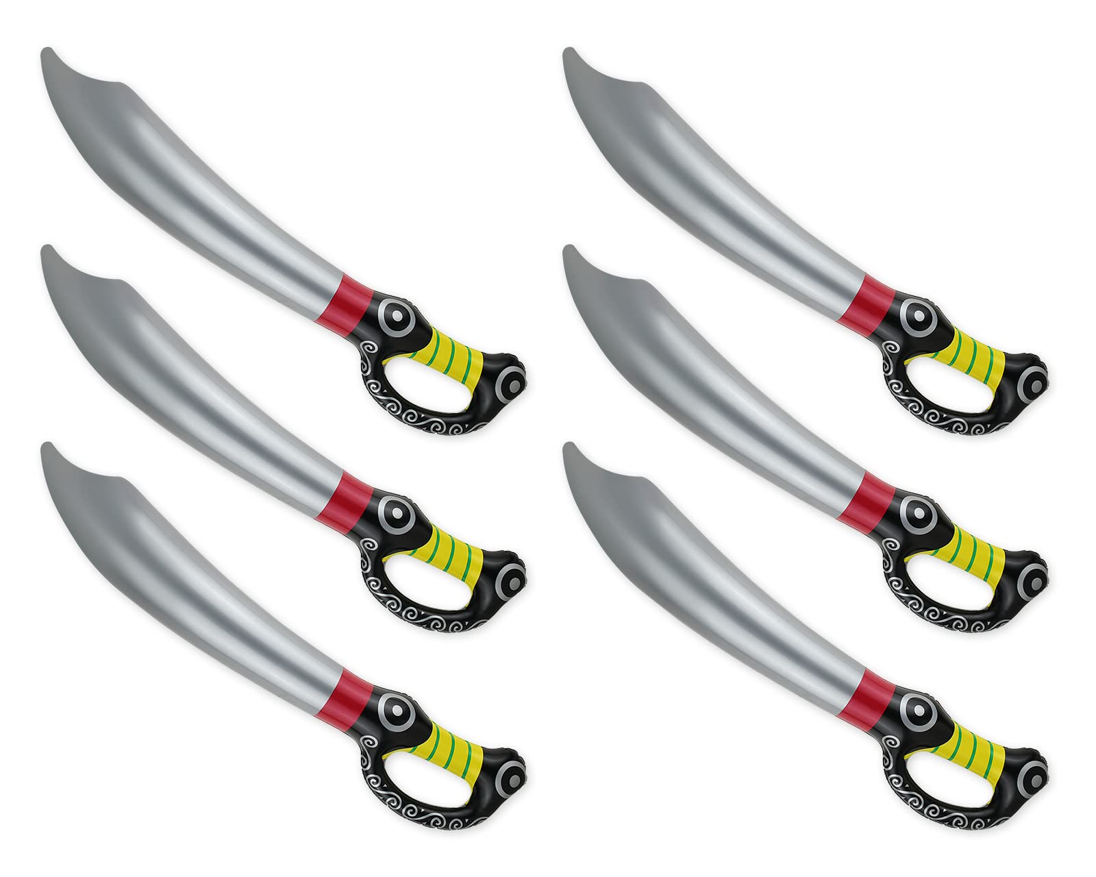 ds. distinctive style Inflatable Pirate Swords 6 Pack Party Decorations Inflatable Sword Costume for Kids Adults