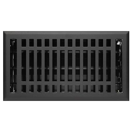 Naiture 6 X 12 Steel Louvered Floor Register With Damper Or