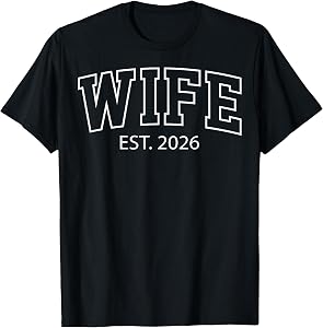Wife Est 2026 Just Married Couple Wedding Honeymoon T-Shirt
