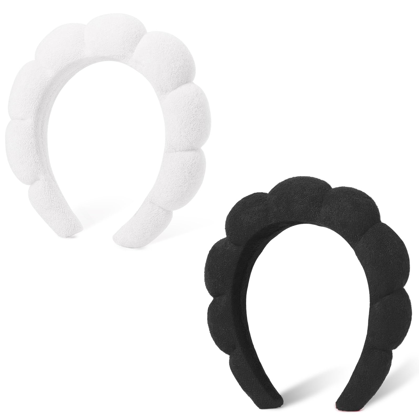 DRESHOW Spa Headband for Women Sponge Headband for Washing Face Clouds Soft Terry Cloth Makeup Skincare Headbands