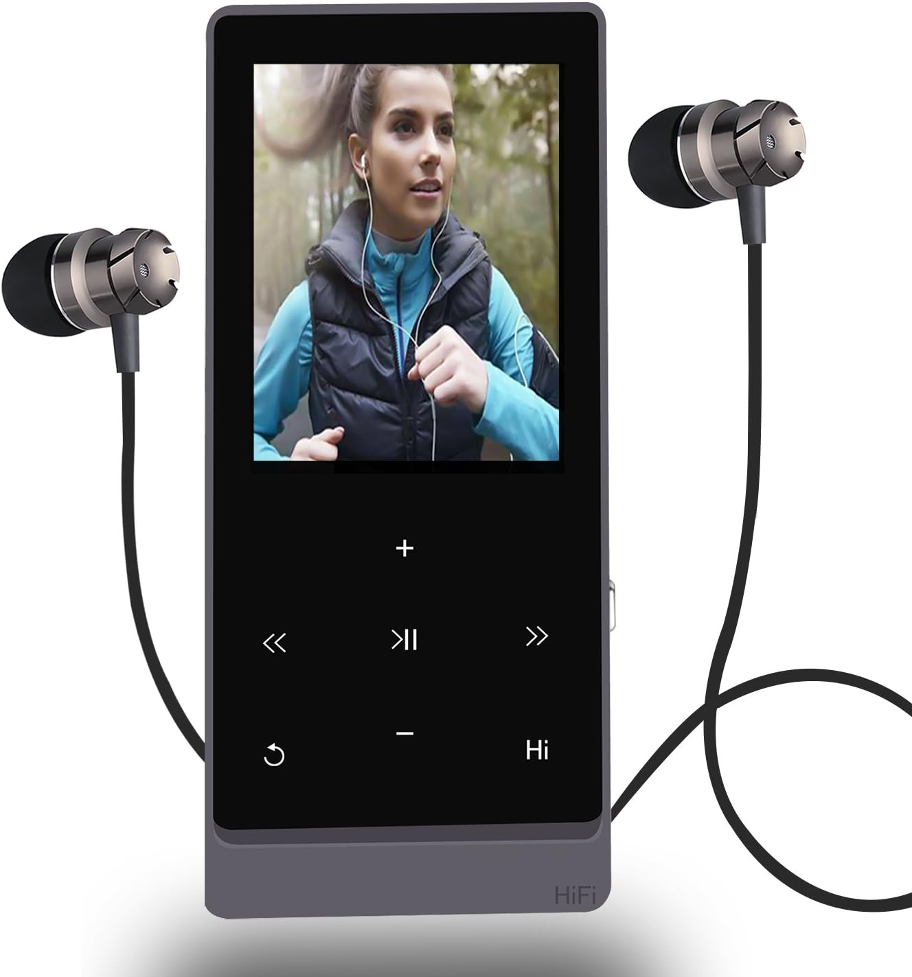 Bluetooth MP3 Player 8GB Hi-Fi Lossless Sound Music Players with Touch Button & FM Radio and Voice Recorder Function, Support Expandable up to 32GB (Black)