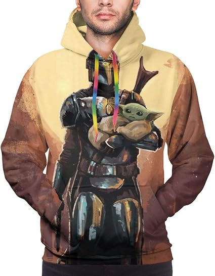 Amazon.com: Movie Star war Mandalorian Men's Hoodie 3D Print Pullovers Tops Sweatshirt -: Clothing